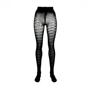Balenciaga black logo tights